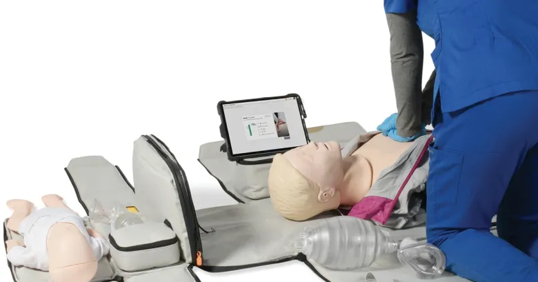 HeartCode Complete RQi Go simulation station with voice-directed digital manikin at Survival Group