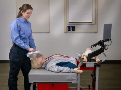 HeartCode Complete manikin station front view